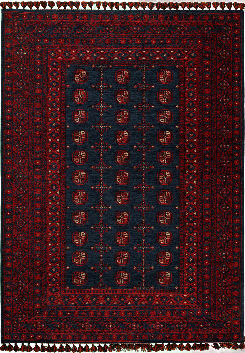 Türkmen Safir – Elegant Matta i Orientaliskt Mönster med Modern Funktion