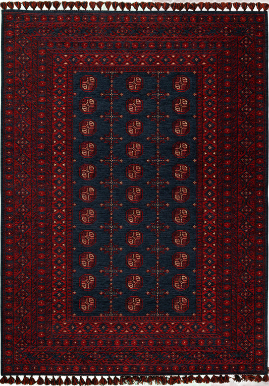 Türkmen Safir – Elegant Matta i Orientaliskt Mönster med Modern Funktion