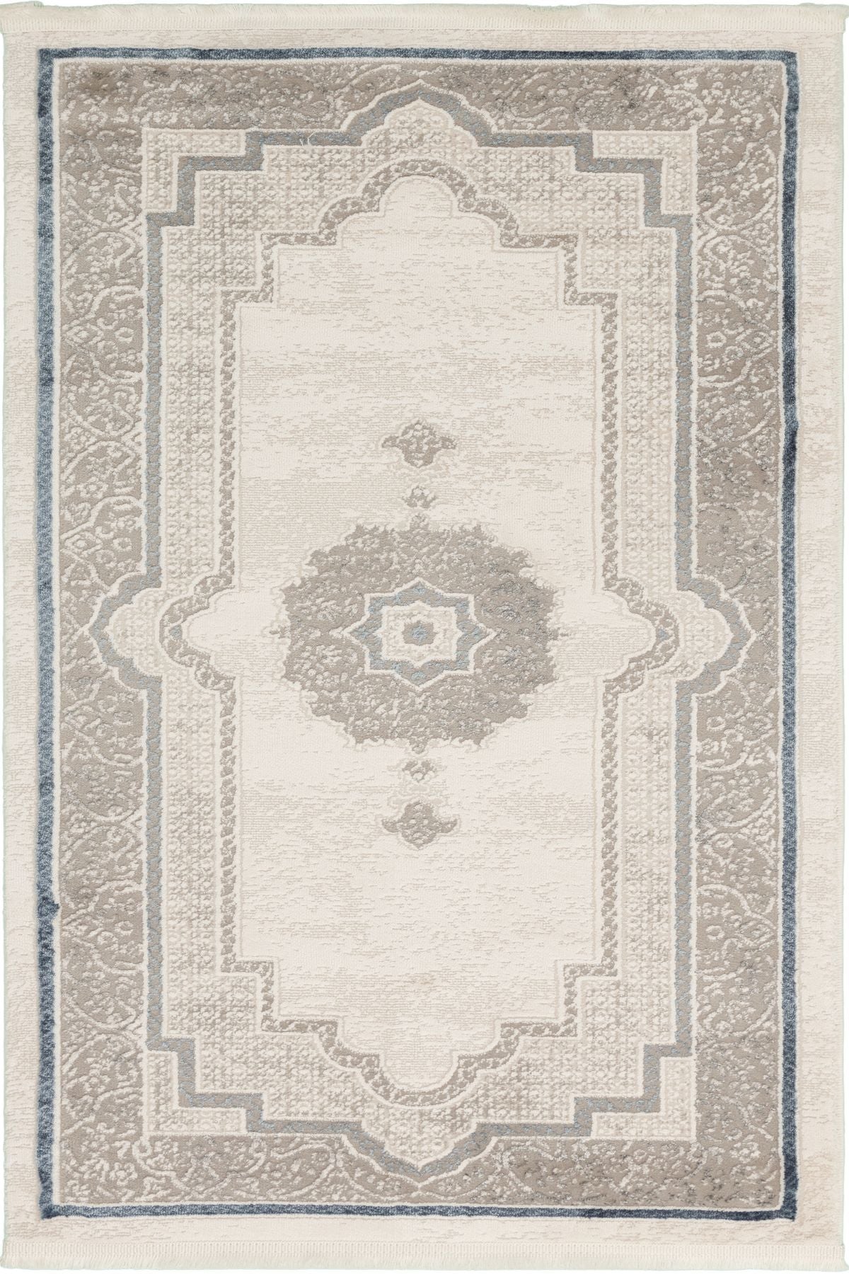 Bloom Stjärnväv – En elegant kombination av klassisk medaljong och moderna gråblå toner