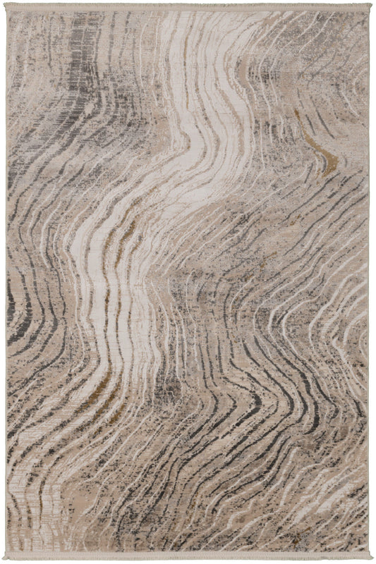 Cristal FlödeBeige – Naturens rörelse fångad i textil