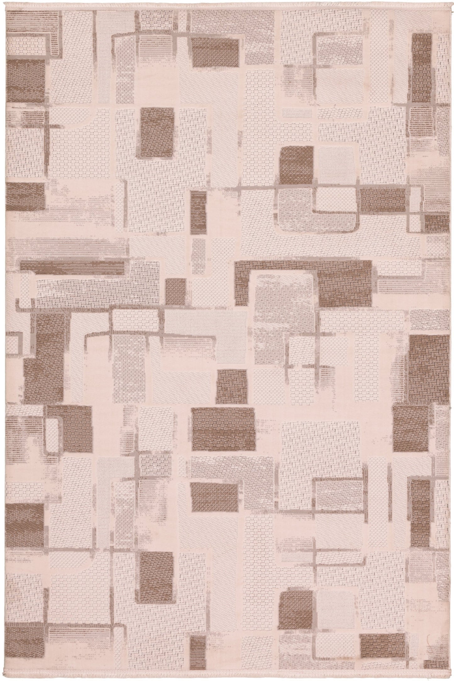 Jasmin BeigePatch – Ett modernt lapptäcke av struktur och ton