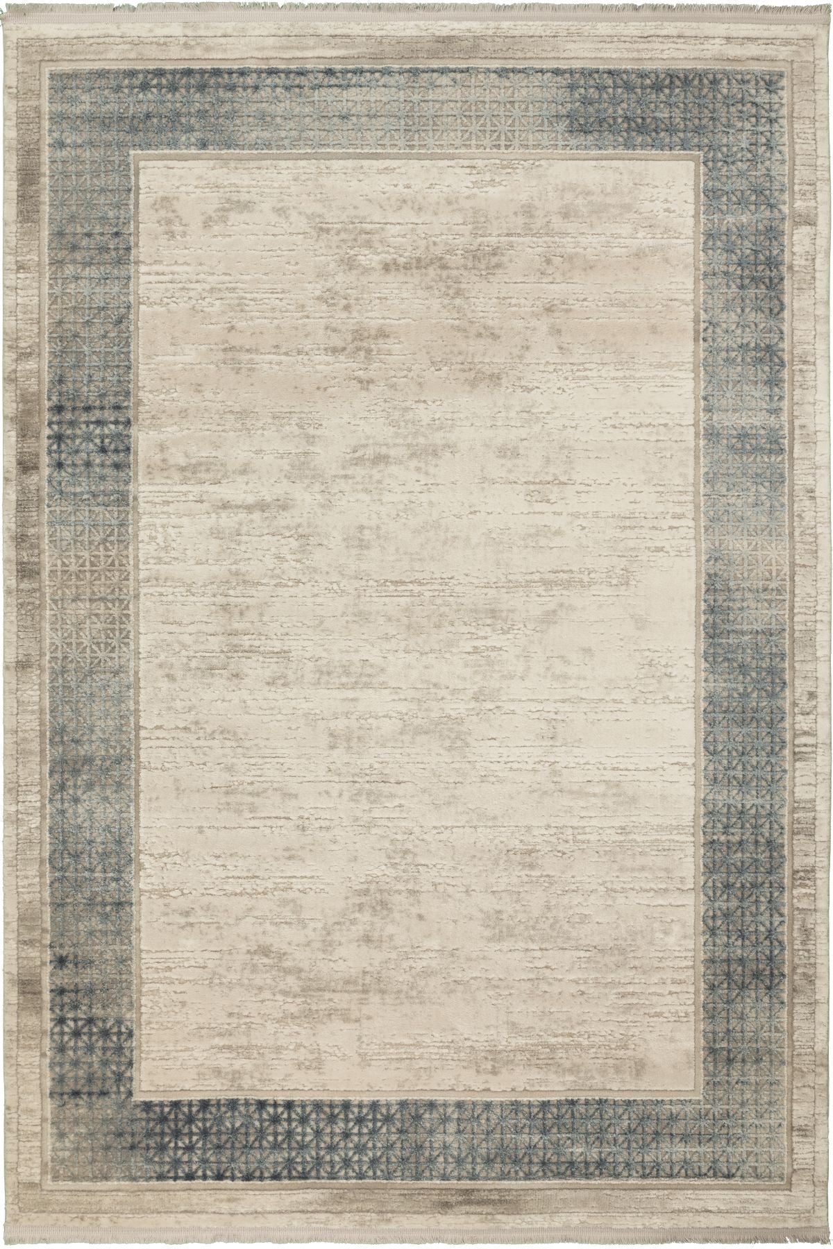 Picasso Azure - Elegant matta med konstnärlig touch och mjuk blå kant