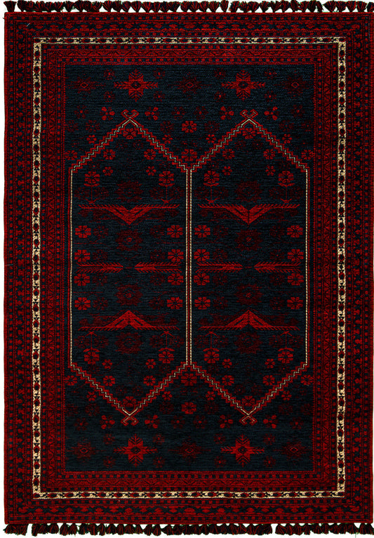 Türkmen Rubi – Tidlös Matta i Orientalisk Stil med Praktisk Design