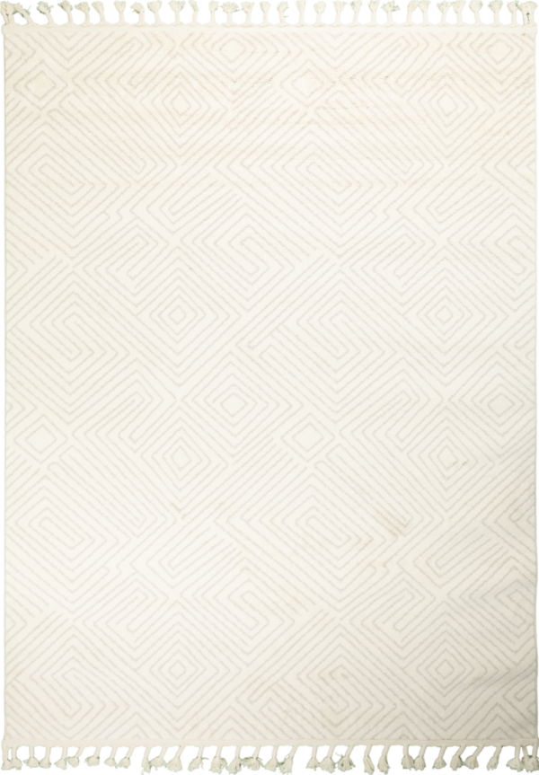 LOTUS 15205 - Dust-Free Faux Fringed Living Room or Hallway Carpet