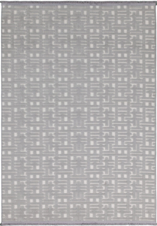 Happy HP06 - Light and Modern Practical Kitchen and Hall Carpet with False Fringes